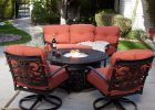 4 Piece Outdoor Patio Deck Furniture Set Round Table Gas Fire Pit 48 inside proportions 1000 X 1000