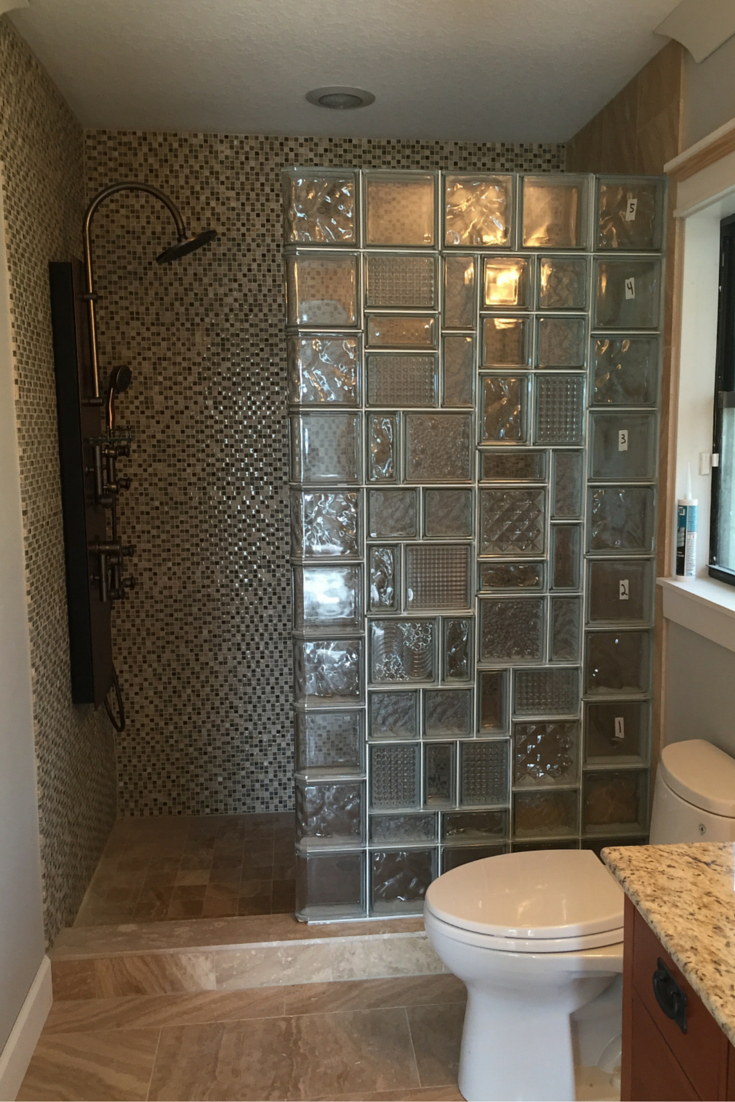 5 Amazing Glass Block Shower Designs With Personality intended for sizing 735 X 1102