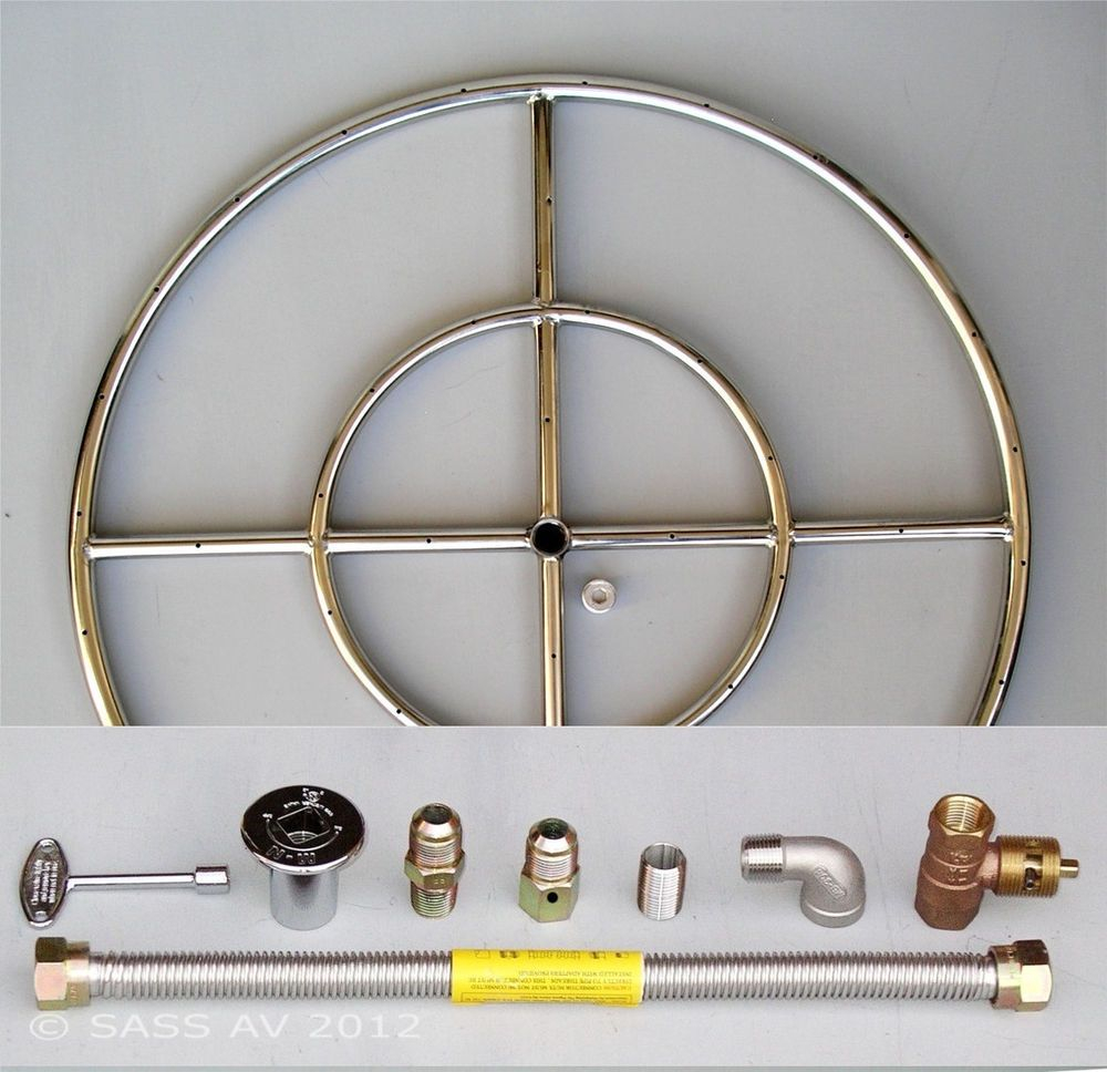 6 12 18 24 30 36 Stainless Steel Fire Pit Burner Ring Kit For regarding proportions 1000 X 968