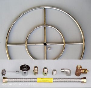 6 12 18 24 30 36 Stainless Steel Fire Pit Burner Ring Kit For within size 1000 X 968