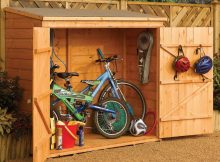 6 Ft W X 2 Ft 6 In D Wooden Horizontal Bike Shed Yard Home throughout measurements 1402 X 1402