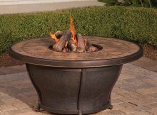 Agio Balmoral 48 Round Porcelain Top Gas Fire Pit Table with sizing 1000 X 1000