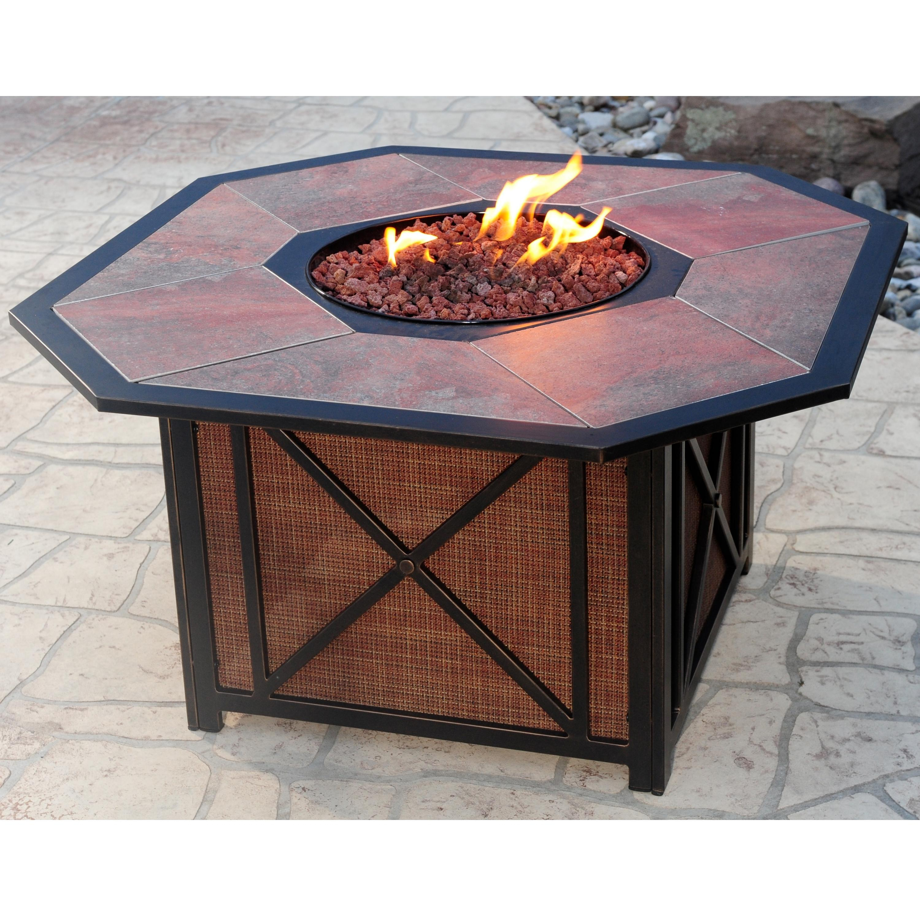 Agio Haywood Aluminum Gas Fire Pit With Inlaid Porcelain Tile Top with sizing 2999 X 2999