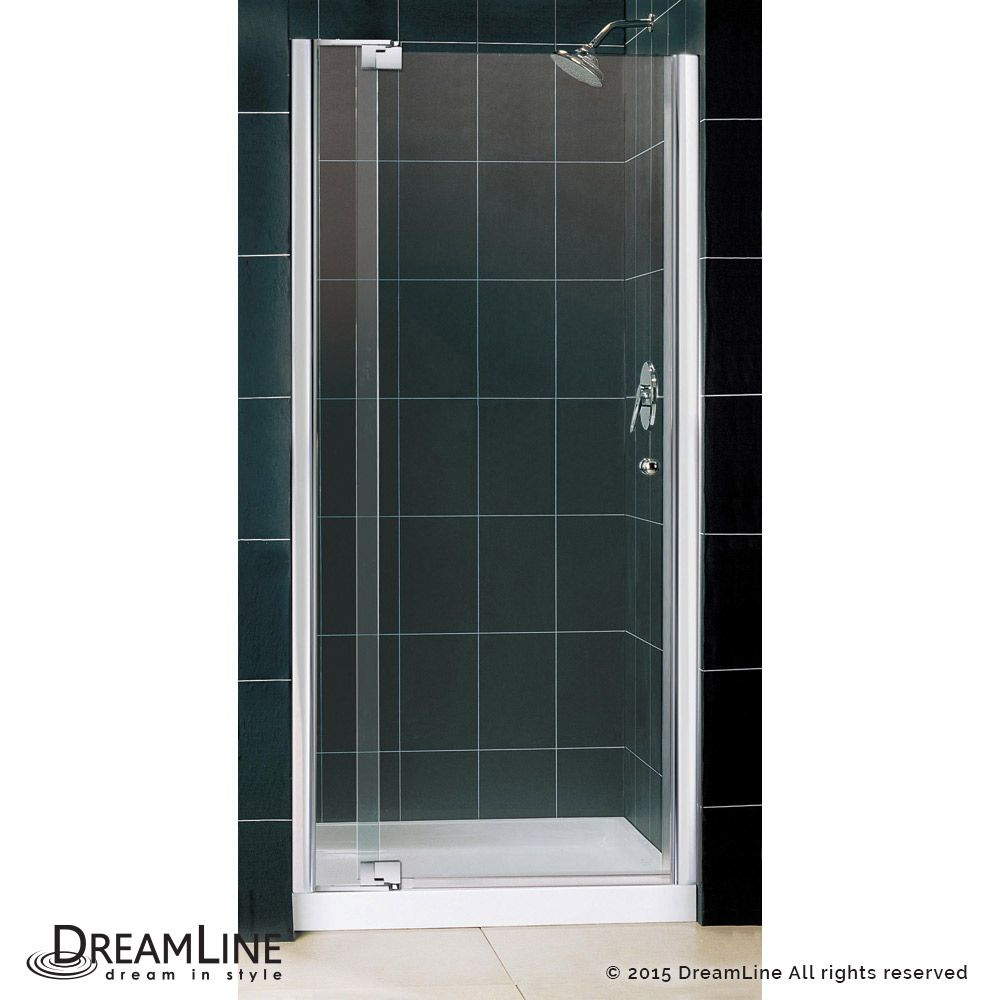 Allure 36 In Frameless Pivot Shower Door And Threshold Shower Base Kit with sizing 1000 X 1000