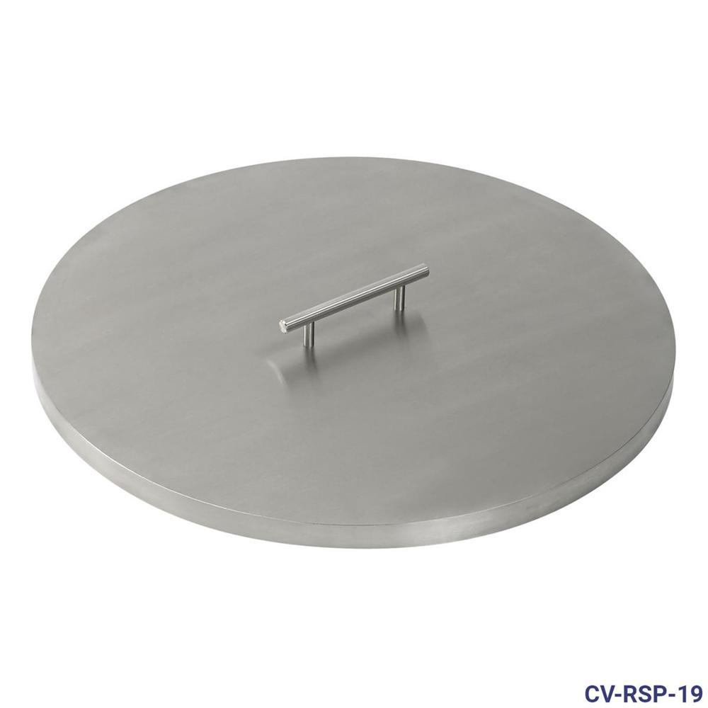 American Fire Glass 19 In Stainless Steel Cover Round Drop In Fire with dimensions 1000 X 1000