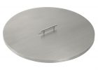 American Fire Glass 25 In Stainless Steel Cover Round Drop In Fire with size 1000 X 1000