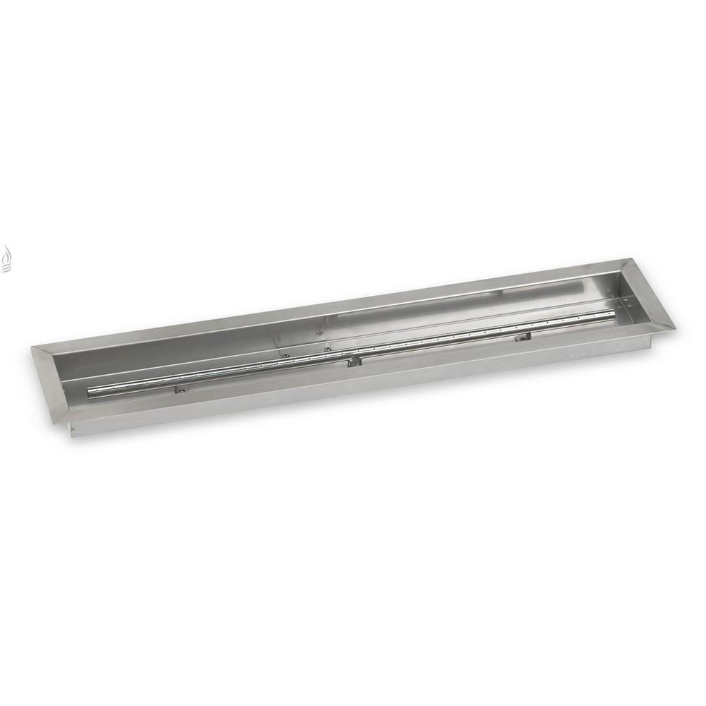 American Fire Glass 36 In X 6 In Stainless Steel Linear Drop In pertaining to sizing 1000 X 1000