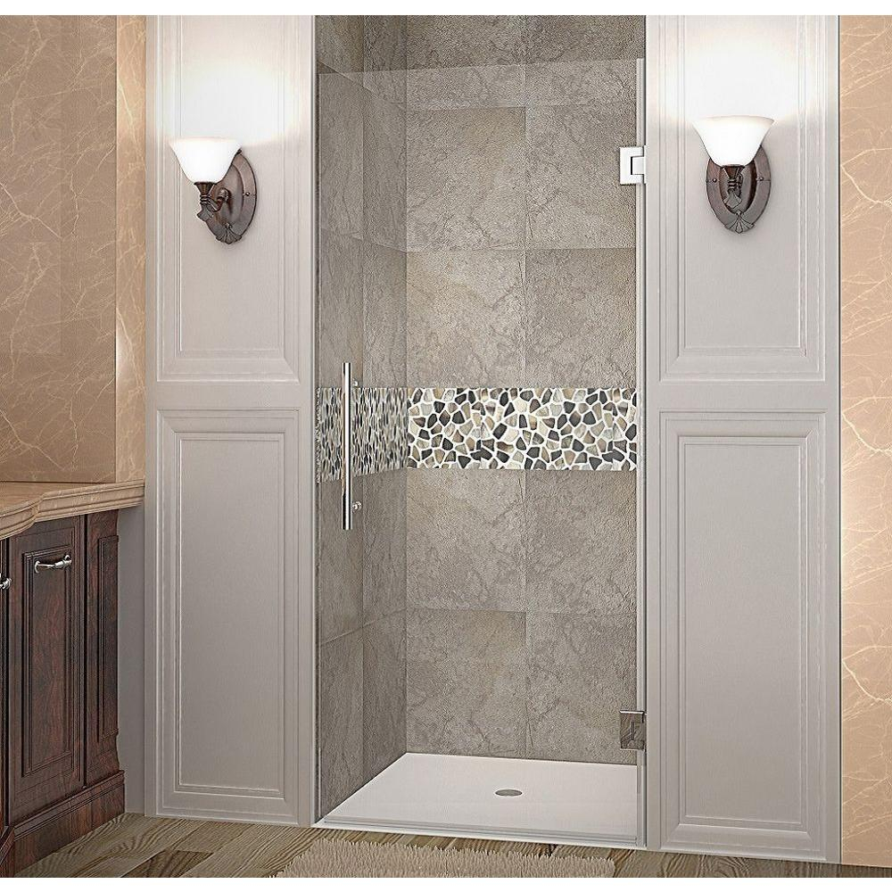 Aston Cascadia 35 In X 72 In Completely Frameless Hinged Shower in proportions 1000 X 1000