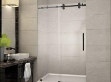 Aston Langham 48 In X 775 In Completely Frameless Sliding Shower Door In Oil Rubbed Bronze With Right Base pertaining to proportions 1000 X 1000