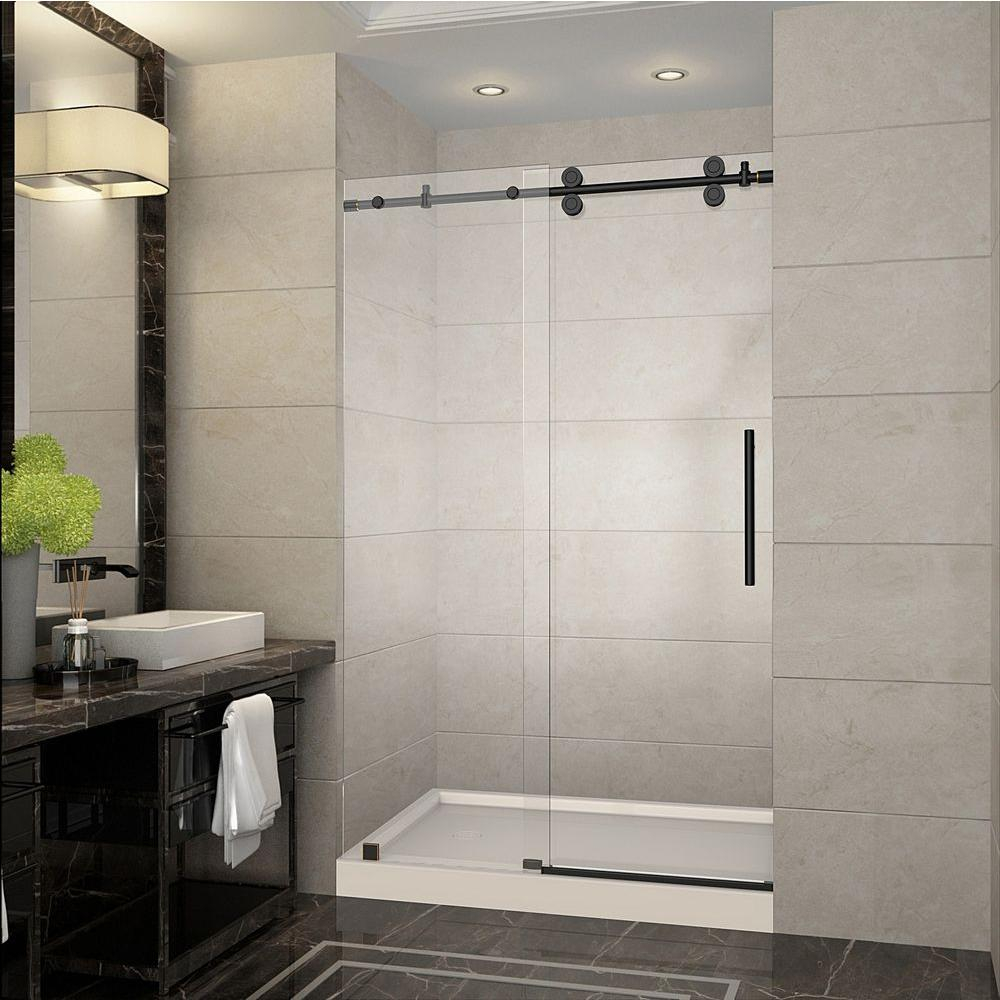 Aston Langham 48 In X 775 In Completely Frameless Sliding Shower with size 1000 X 1000