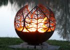 Autumn Sunset Leaf Fire Pit Sphere The Fire Pit Gallery throughout sizing 1500 X 1315