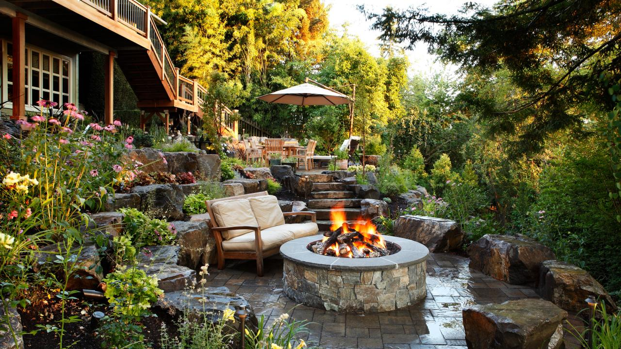 Awesome Fire Pit Landscaping Ideas Home Design Popular Fire Pit pertaining to proportions 1280 X 720