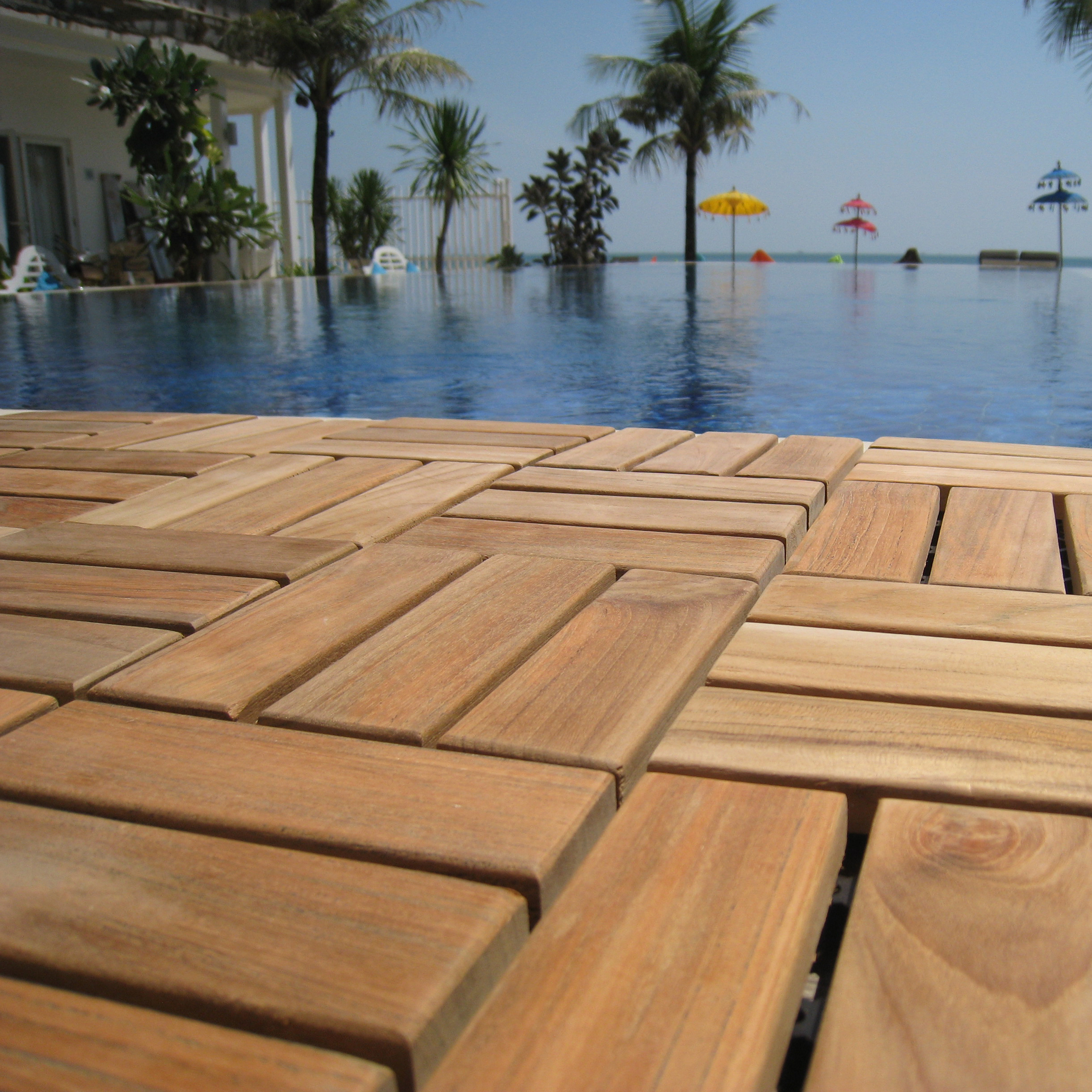 Baredecor Ez Floor 12 X 12 Wood Interlocking Deck Tile In Natural for proportions 4071 X 4071