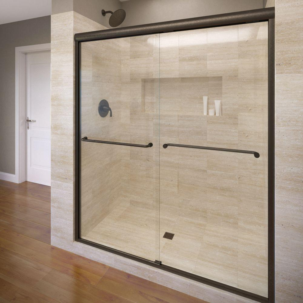 Basco Celesta 60 In X 71 14 In Semi Frameless Sliding Shower Door with regard to proportions 1000 X 1000