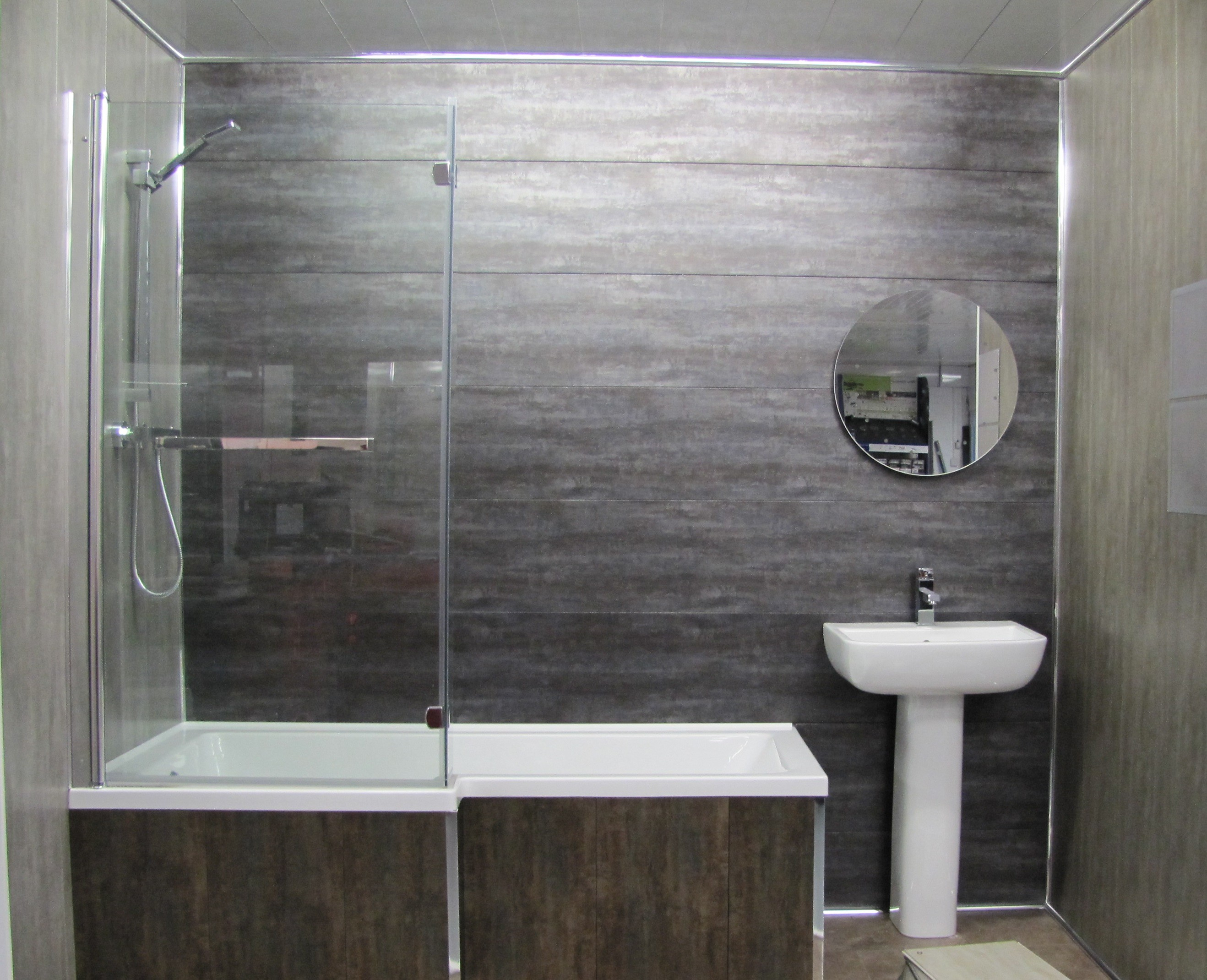Bathroom Pvc Wall Cladding Panels Wet Room Wall Panels Bathroom within proportions 2636 X 2140