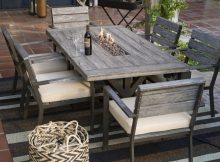 Belham Living Silba Envirostone Fire Patio Dining Table With Trestle pertaining to size 1000 X 1000