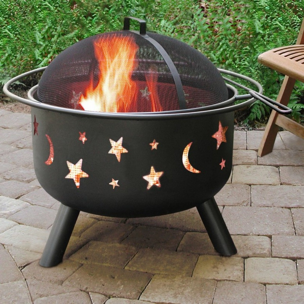 Belleze Outdoor Firepit Diamond Wood Burning Fire Pitonebigoutlet in proportions 1200 X 1200