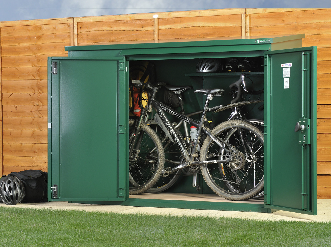 Bike Storage X3 Police Approved High Security Metal Bike Storage intended for dimensions 1300 X 970