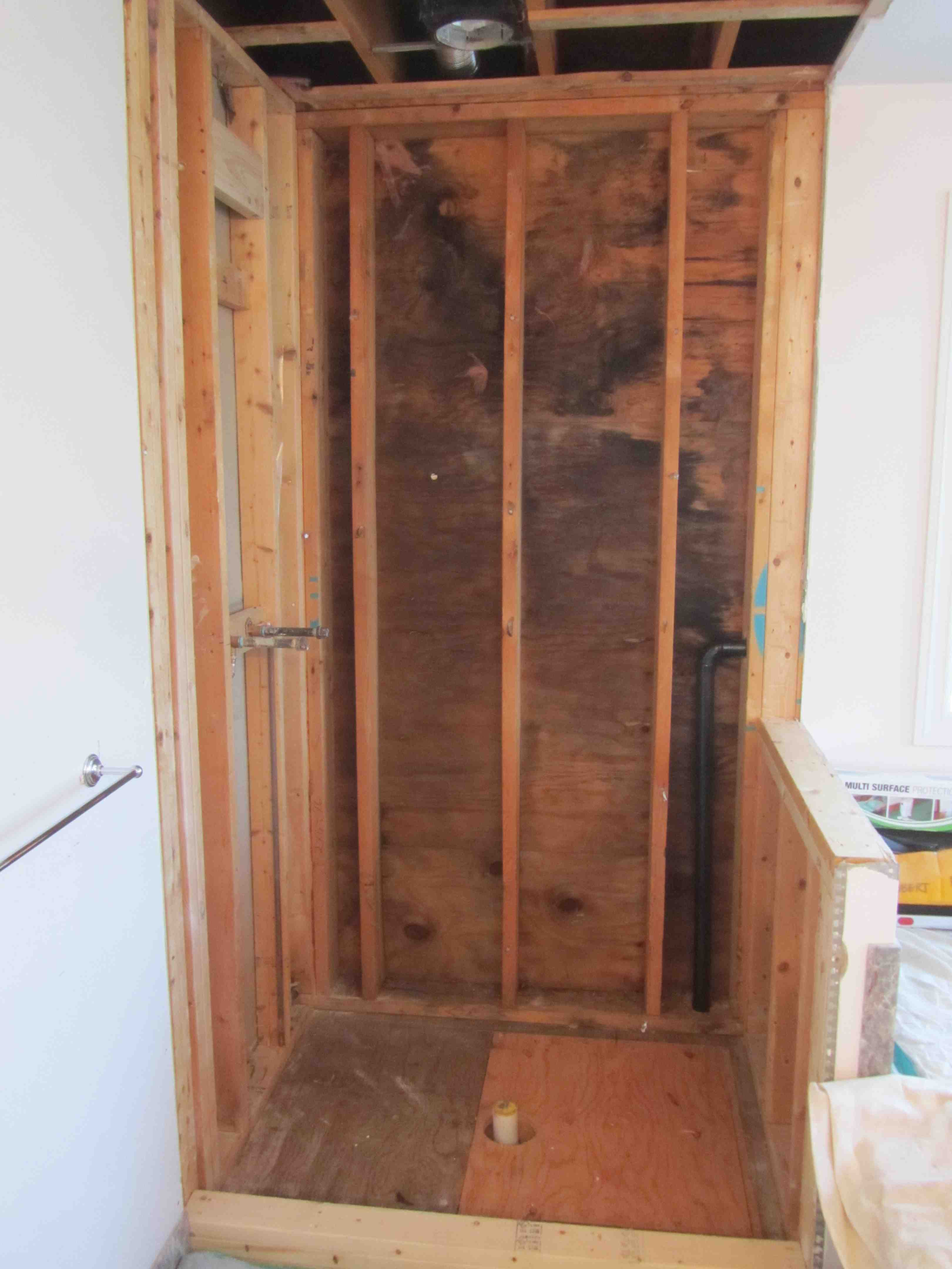 Black Mold Behind Shower Wall Pro Construction Forum Be The Pro inside measurements 3240 X 4320