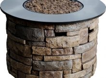 Bond Canyon Ridge 50000 Btu Round Liquid Propane Gas Fire Pit Table in sizing 900 X 900