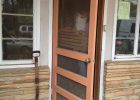 Brown Vintage Screen Door On A Mid Century Home Mid Century Modern with regard to size 1162 X 1600