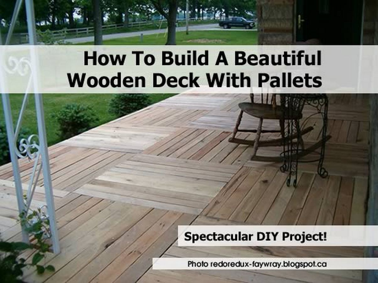 Build Beautiful Wooden Deck Pallets Tierra Este 41739 intended for sizing 1204 X 902