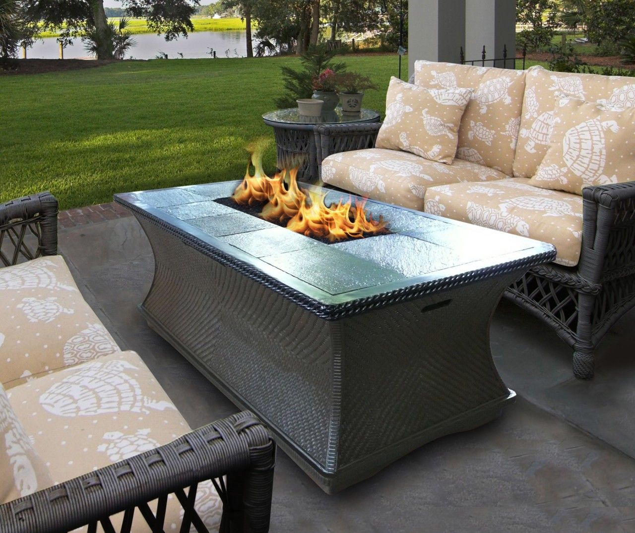 California Outdoor Concepts Monterey Firepit Coffee Table Outdoor regarding dimensions 1280 X 1075