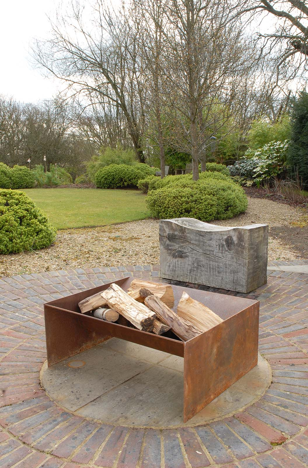 Chunk Fire Pit A More Contemporary Solid Firepit In 5mm Steel A for sizing 1055 X 1600