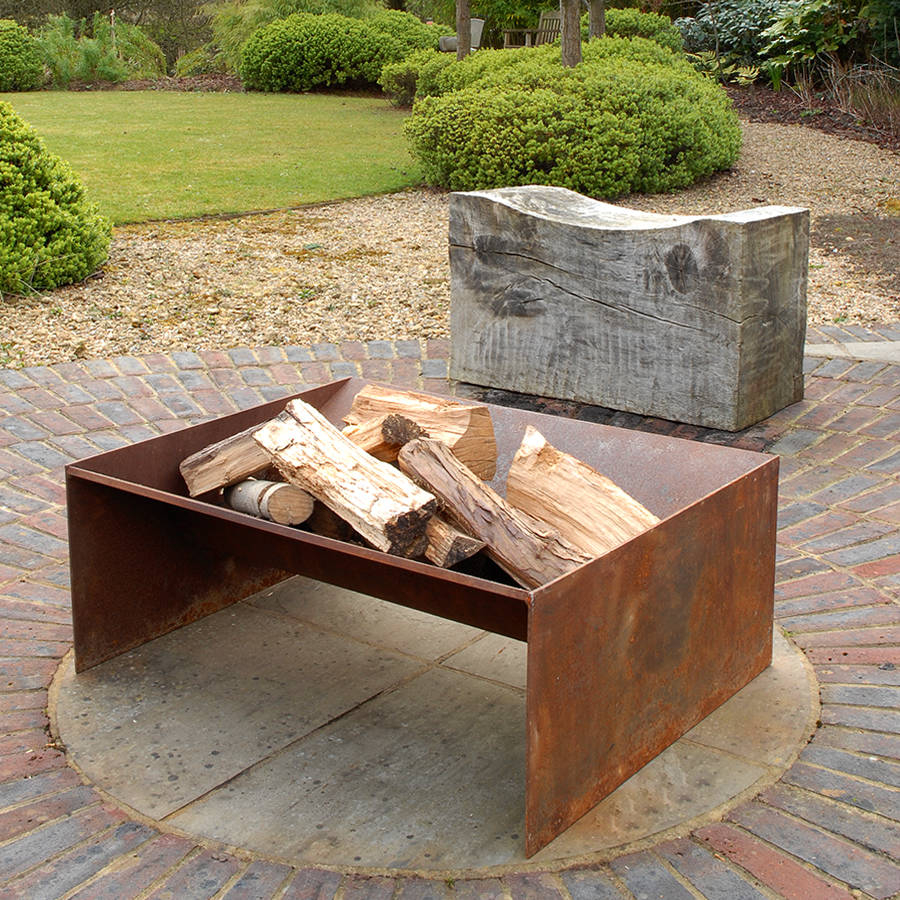 Chunk Welded Steel Fire Pit Magma Firepits Notonthehighstreet with size 900 X 900