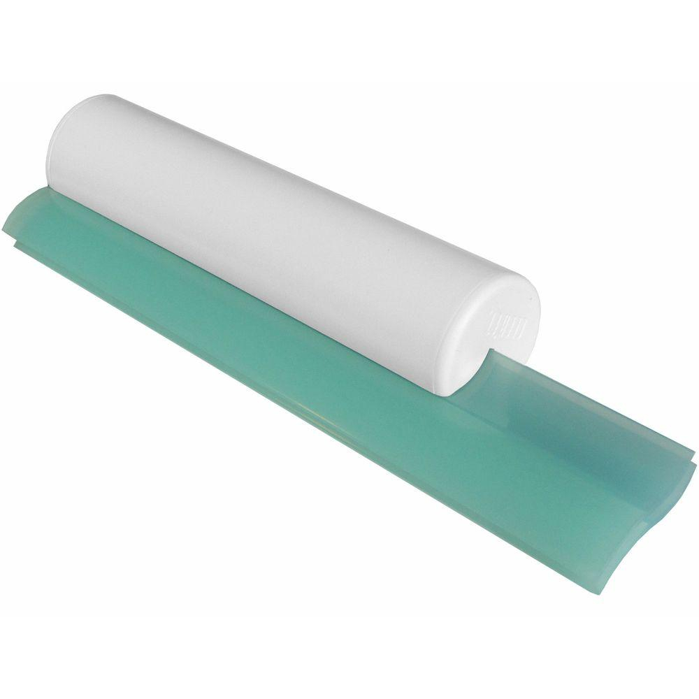 Cleret Classic Dual Bladed Shower Squeegee In White With Aqua Trim inside measurements 1000 X 1000