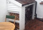 Compact Bike Shed Small Gardenyard The Front Opens Up To A Drinks within sizing 2448 X 3264