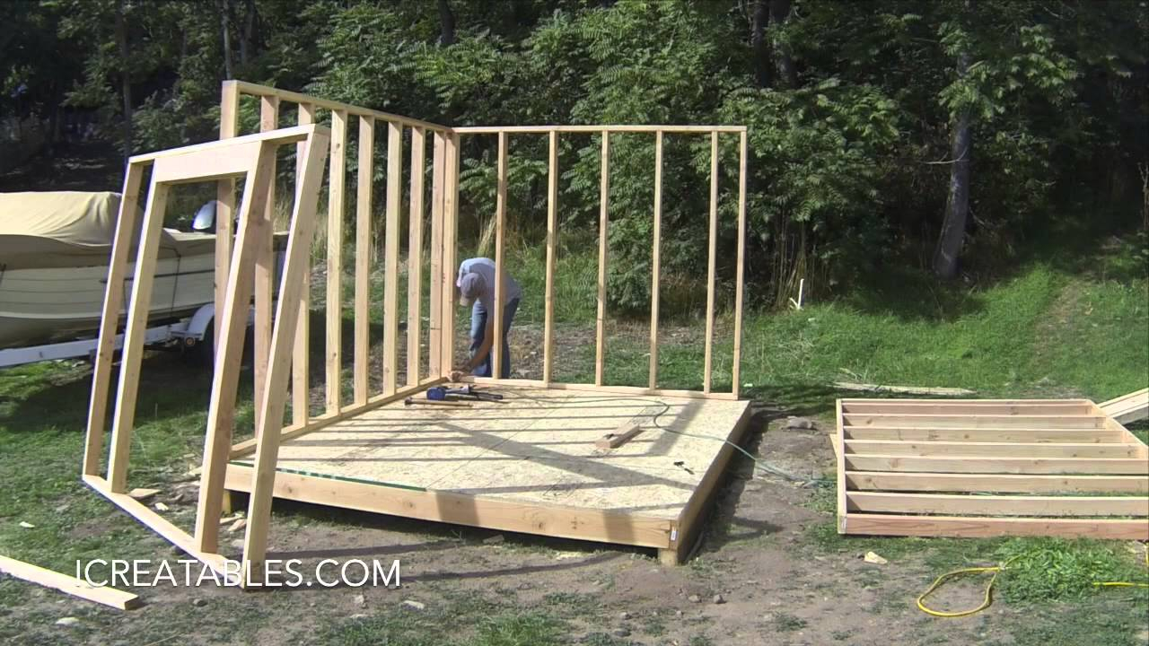 Complete Backyard Shed Build In 3 Minutes Icreatables Shed Plans for dimensions 1280 X 720