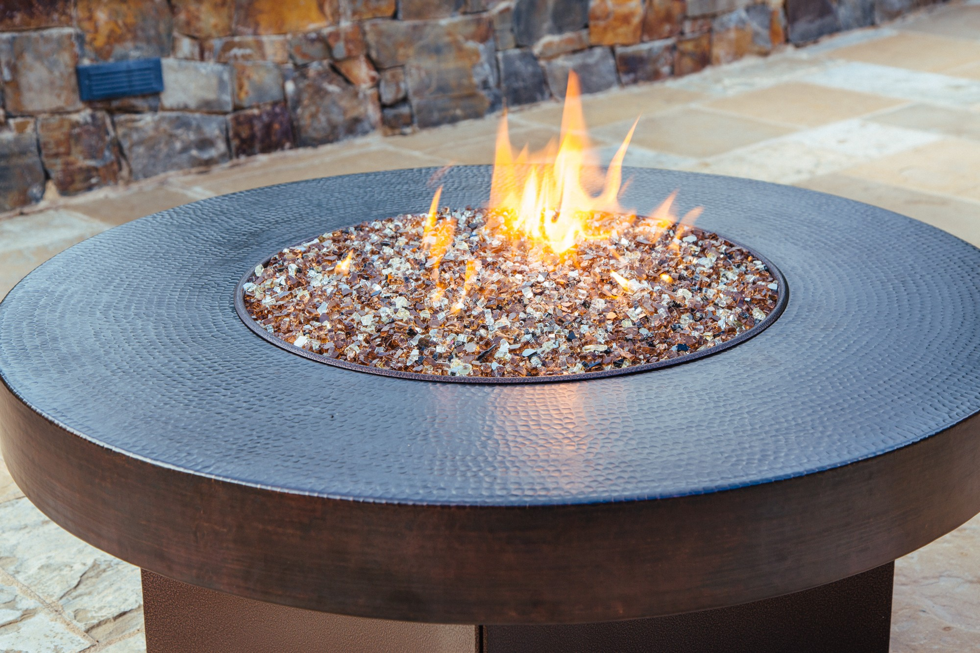 Copper Fire Pit Table Hammered Copper Fire Pit Table inside measurements 2000 X 1333