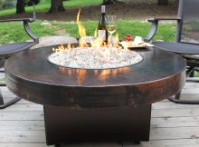 Copper Fire Pit Table Hammered Copper Fire Pit Table regarding dimensions 2916 X 2083
