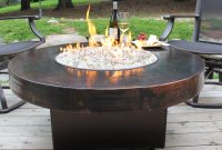 Copper Fire Pit Table Hammered Copper Fire Pit Table within measurements 2916 X 2083