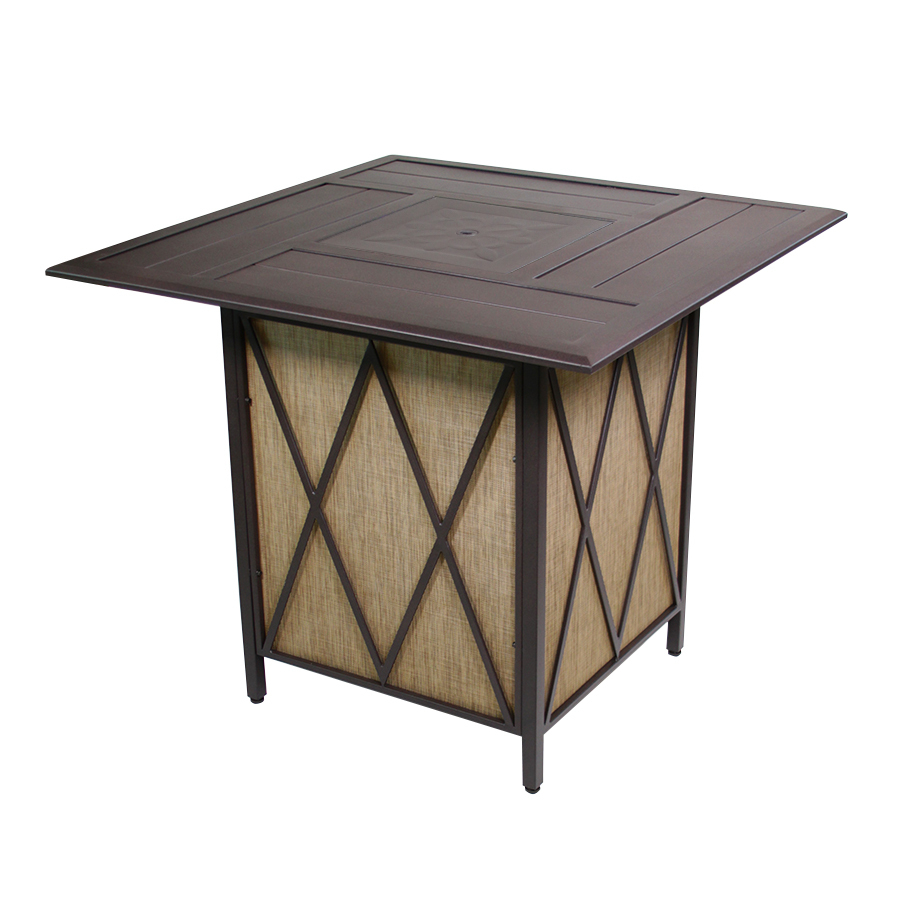 Courtyard Creations 423 In W 37000 Btu Black Walnut Tabletop Steel with size 900 X 900