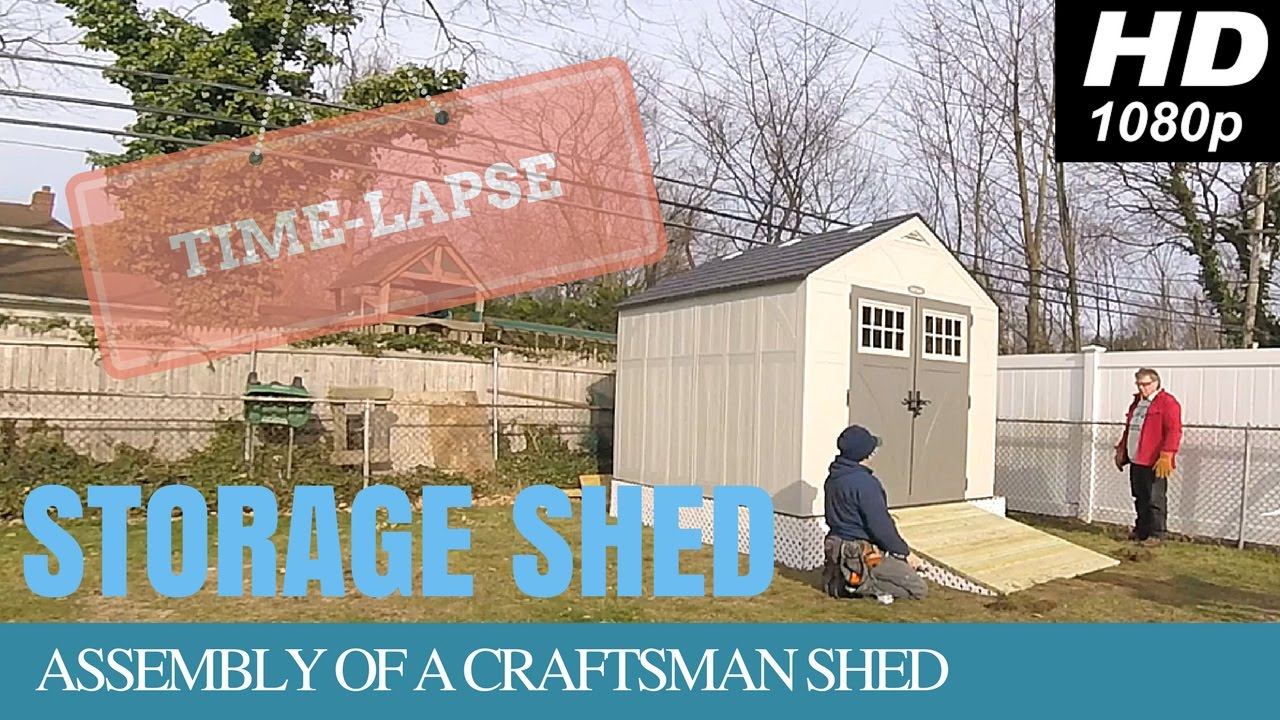 Craftsman Outdoor Storage Shed With Wooden Platform Ramp Time pertaining to size 1280 X 720
