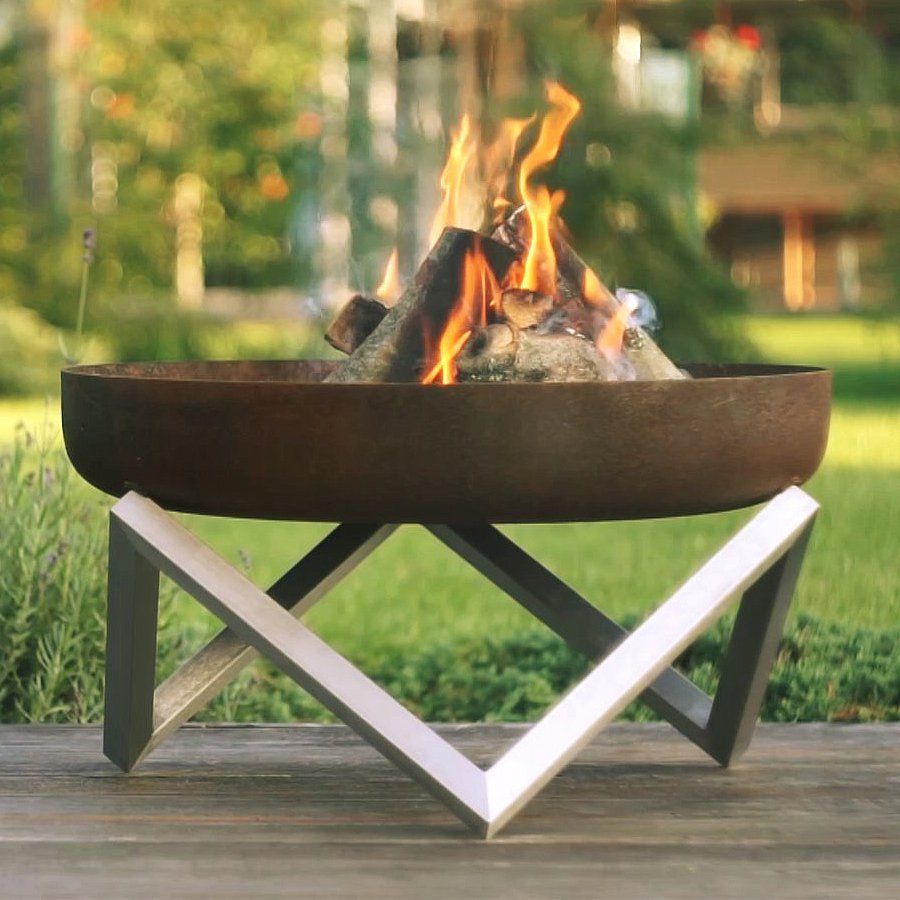 Curonian Memel Stainless Steel Wood Burning Fire Pit Reviews Wayfair with regard to proportions 900 X 900