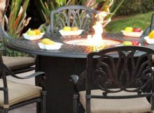 Darlee Elisabeth 6 Person Cast Aluminum Patio Fire Pit Dining Set pertaining to sizing 1280 X 720