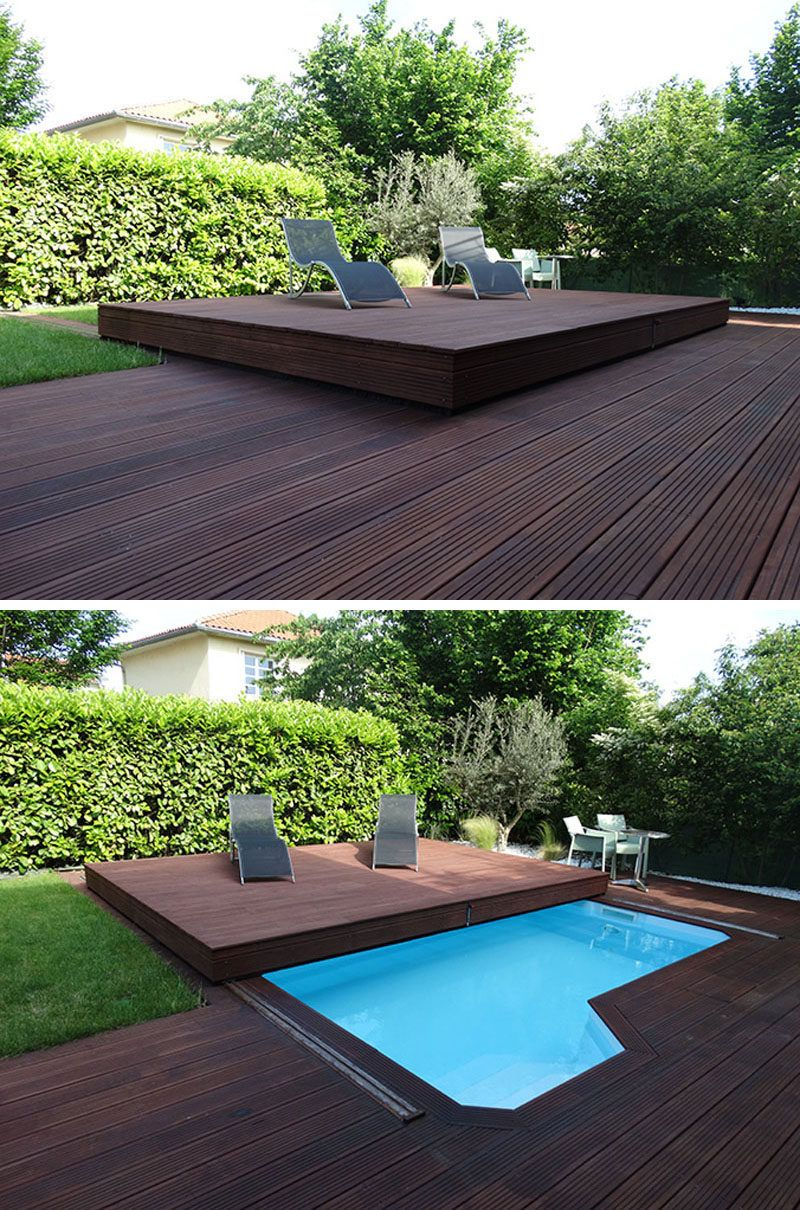 Deck Design Idea This Raised Wood Deck Is Actually A Sliding Pool inside sizing 800 X 1210