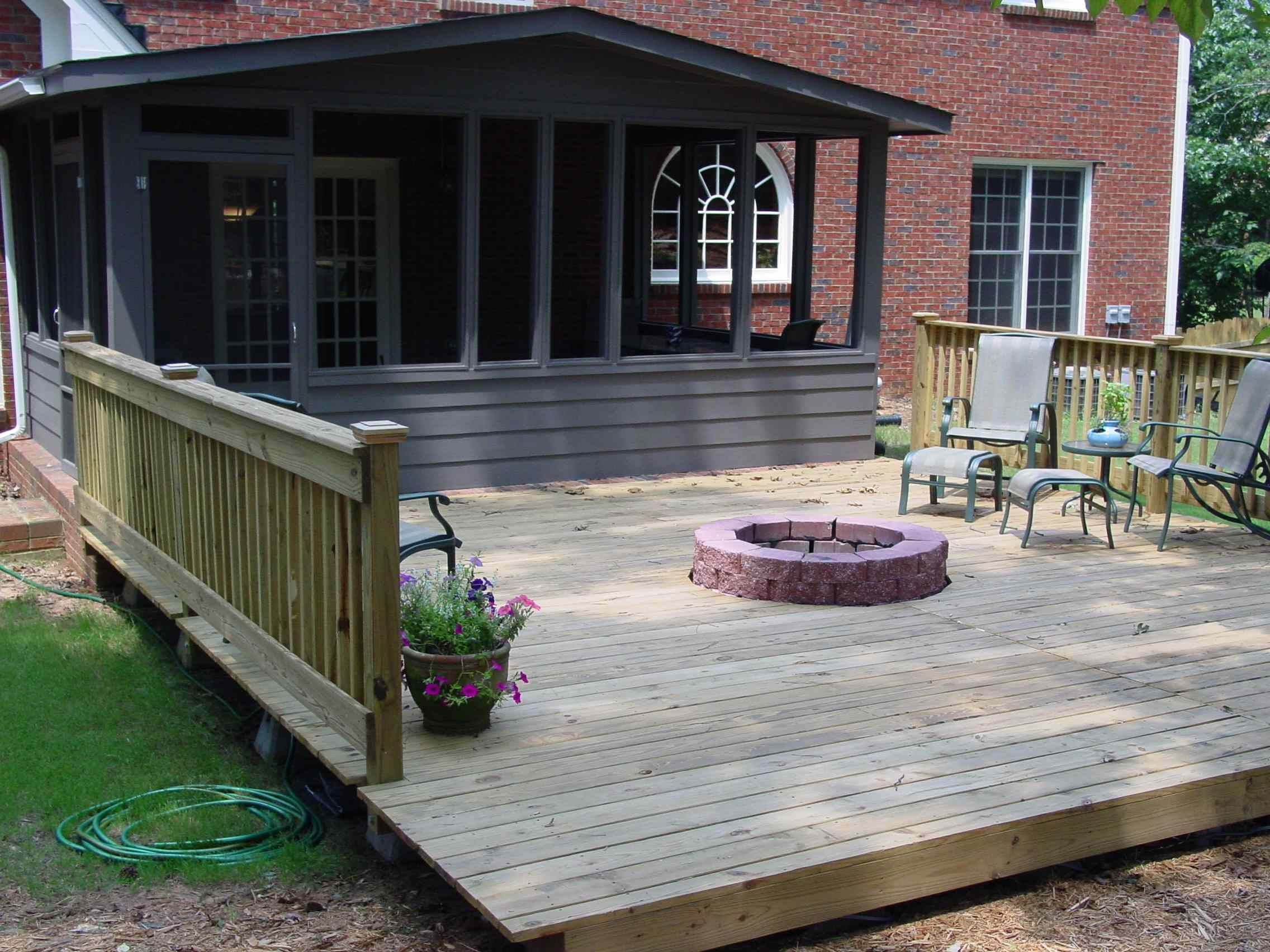 Deck With Fire Pit Quality Home Remodeling For The Home Deck with proportions 2272 X 1704