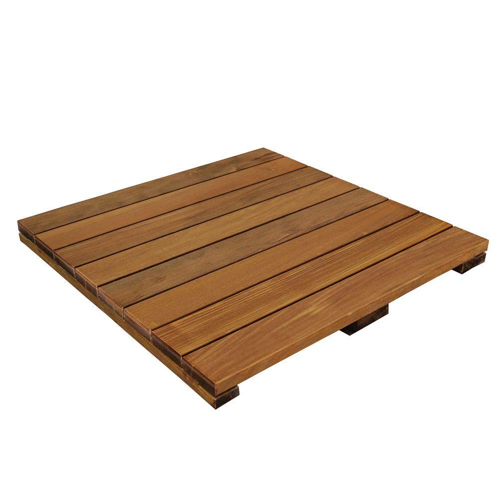 Deckwise Wisetile 2 Ft X 2 Ft Solid Hardwood Deck Tile In Exotic within size 1000 X 1000