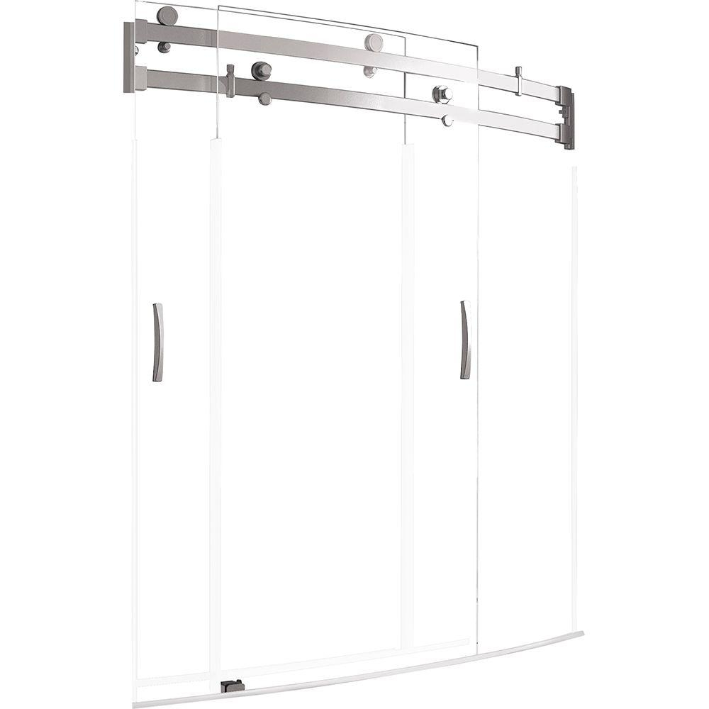 Delta Classic 400 Curve 60 In X 62 In Frameless Sliding Tub Door for sizing 1000 X 1000