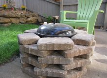 Diy Fire Pit We Placed Stone Around Our Simple Weber Grill To Create for dimensions 4320 X 3240
