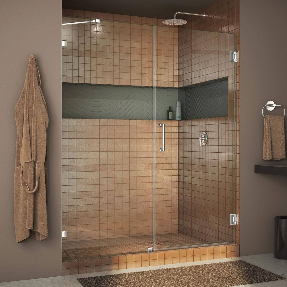 Dreamline Unidoor Lux 46 In X 72 In Frameless Hinged Shower Door with regard to size 1000 X 1000