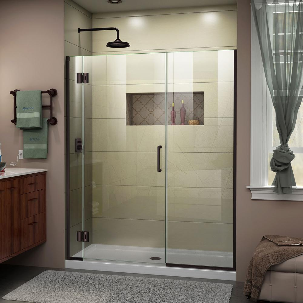 Dreamline Unidoor X 455 To 46 In X 72 In Frameless Hinged Shower intended for dimensions 1000 X 1000