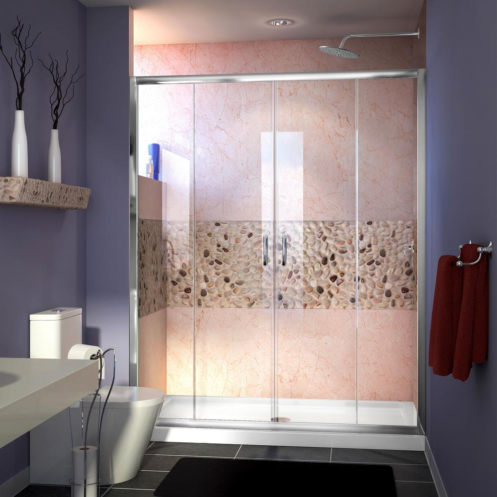 Dreamline Visions 56 60 In W X 0 In D X 72 In H Semi Frameless throughout proportions 1000 X 1000