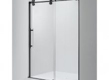 Dreamwerks 60 In X 79 In Frameless Sliding Shower Door In Black in sizing 1000 X 1000