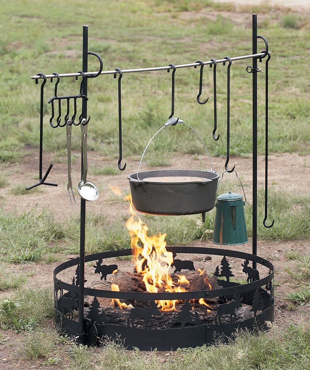 Dutch Oven Set Up In The Back Yard House Ideas Fire Cooking throughout proportions 1005 X 1200