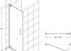 Elegance Pivot Shower Door Base Center Drain White Black Base for measurements 1000 X 1000